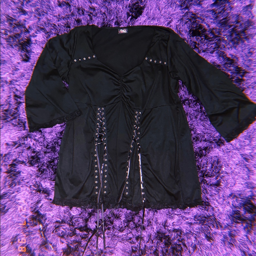 Plus Size Bell Sleeve Top